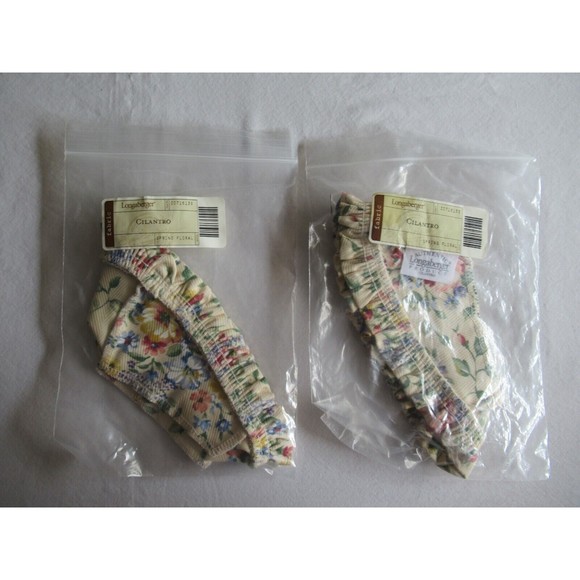 Lot of 2x Longaberger Cilantro Spring Floral Liner #2071638 USA Made 100% Cotton - Picture 2 of 12